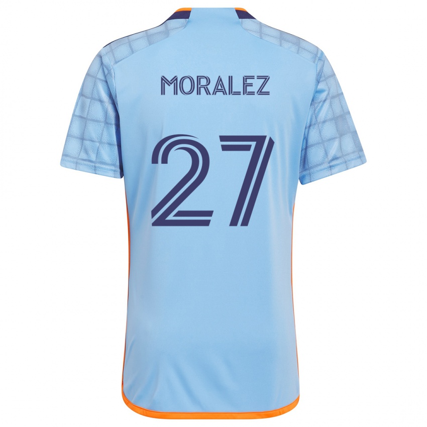 Kinderen Maxi Moralez #27 Blauw Oranje Thuisshirt Thuistenue 2024/25 T-Shirt