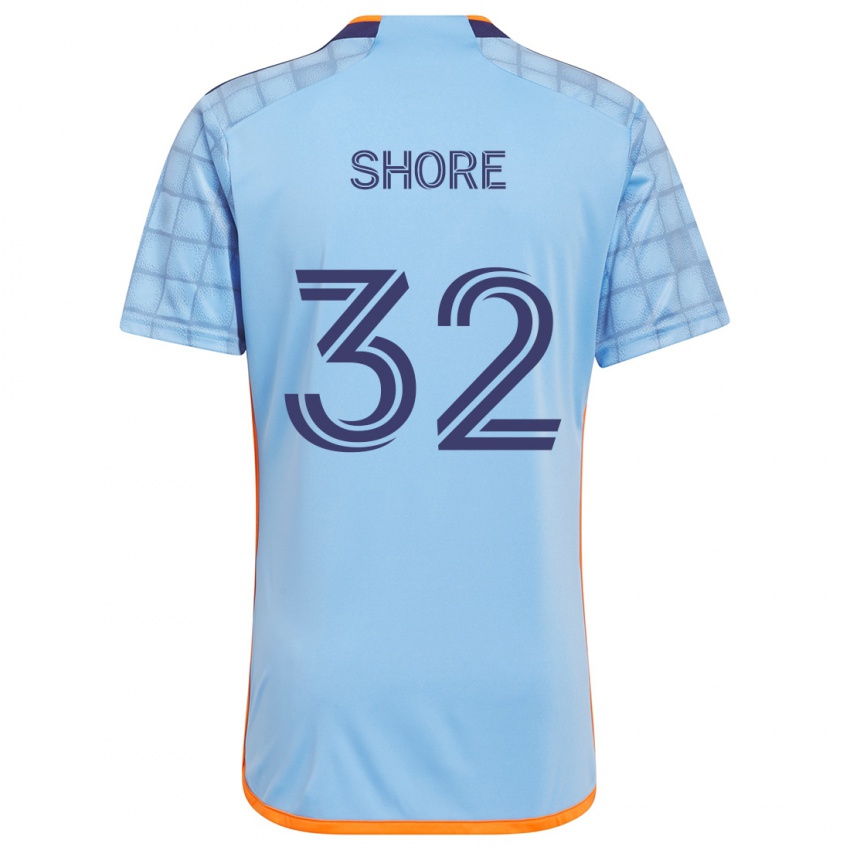 Kinderen Jonathan Shore #32 Blauw Oranje Thuisshirt Thuistenue 2024/25 T-Shirt