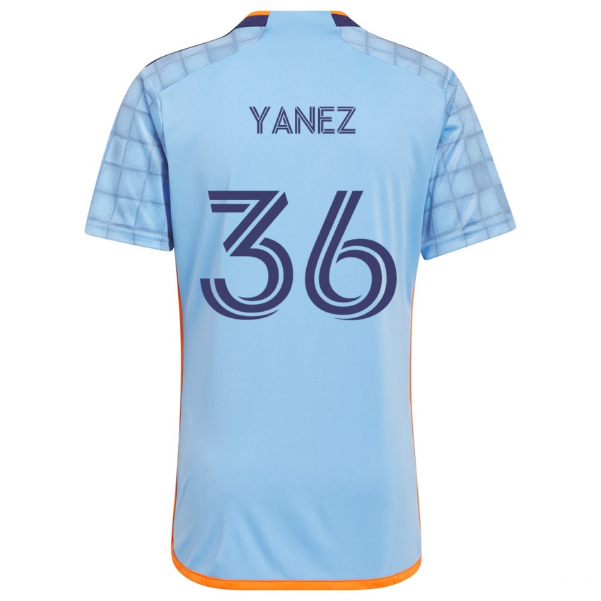 Kinderen Zidane Yañez #36 Blauw Oranje Thuisshirt Thuistenue 2024/25 T-Shirt