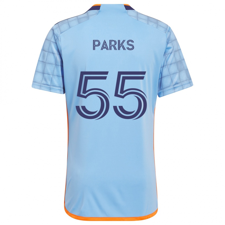 Kinderen Keaton Parks #55 Blauw Oranje Thuisshirt Thuistenue 2024/25 T-Shirt