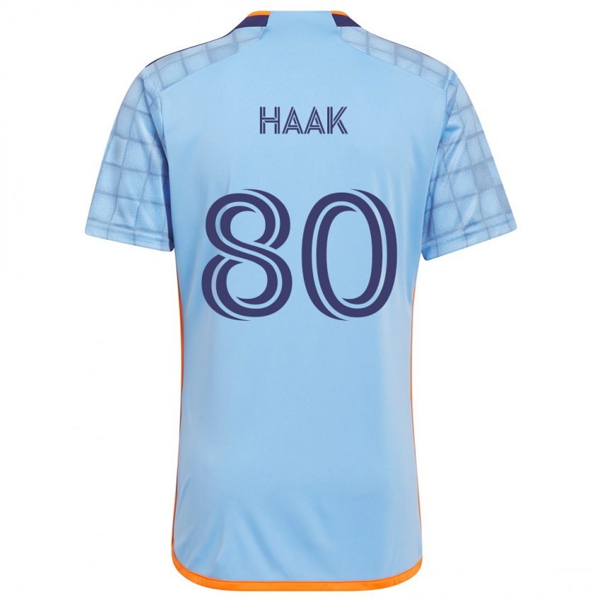 Kinderen Justin Haak #80 Blauw Oranje Thuisshirt Thuistenue 2024/25 T-Shirt