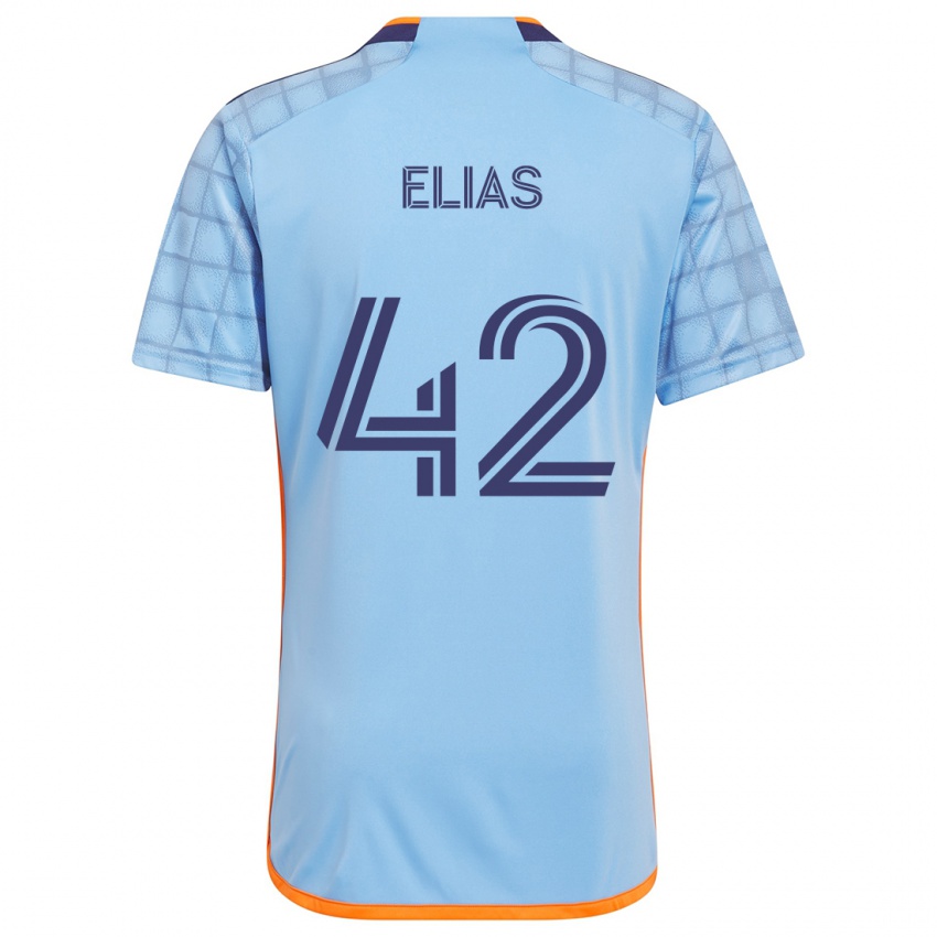 Kinderen Piero Elias #42 Blauw Oranje Thuisshirt Thuistenue 2024/25 T-Shirt