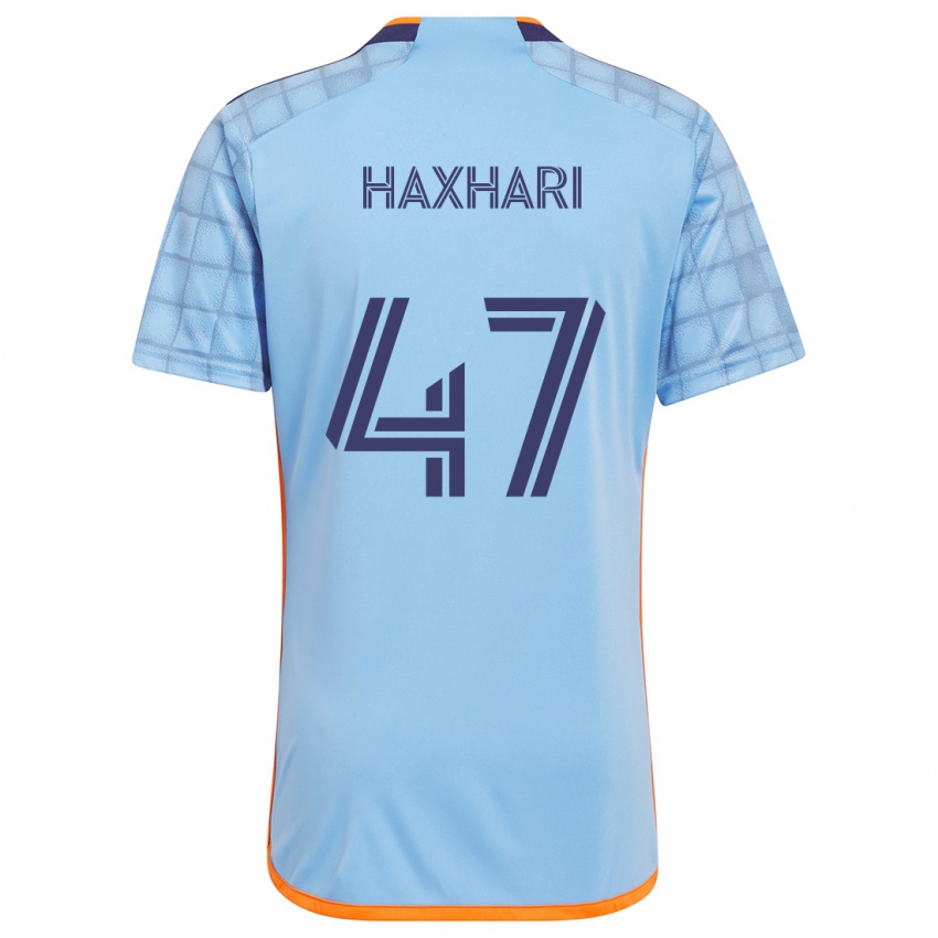 Kinderen Klevis Haxhari #47 Blauw Oranje Thuisshirt Thuistenue 2024/25 T-Shirt