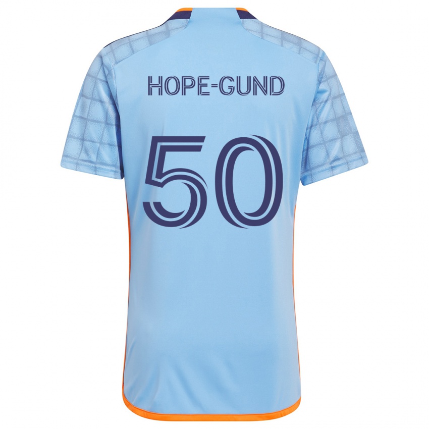 Kinderen Kofi Hope-Gund #50 Blauw Oranje Thuisshirt Thuistenue 2024/25 T-Shirt