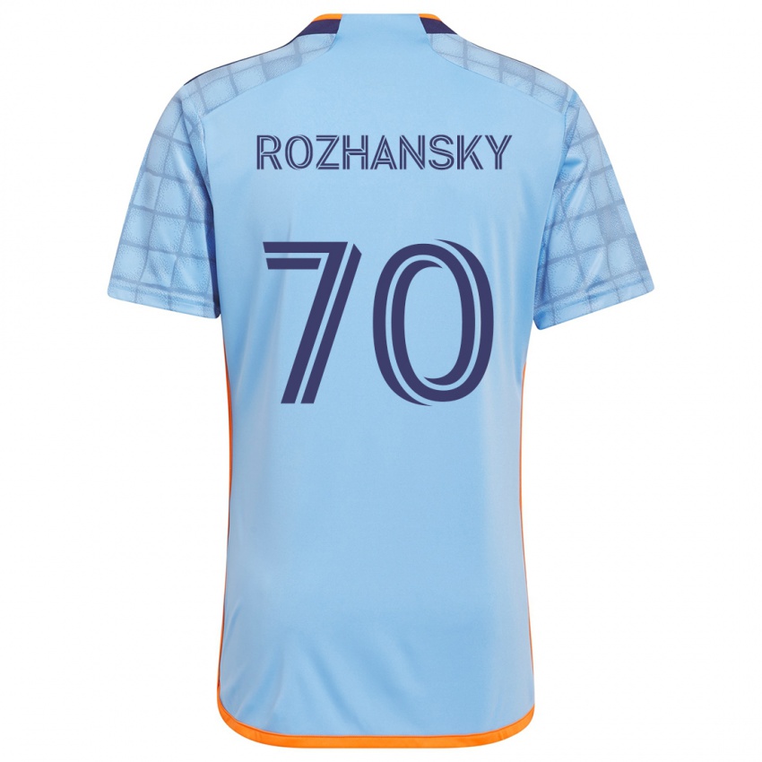 Kinderen Jake Rozhansky #70 Blauw Oranje Thuisshirt Thuistenue 2024/25 T-Shirt