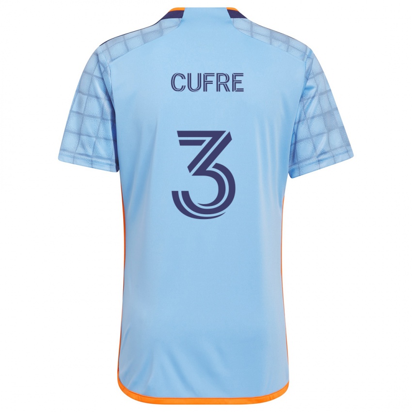 Kinderen Braian Cufré #3 Blauw Oranje Thuisshirt Thuistenue 2024/25 T-Shirt