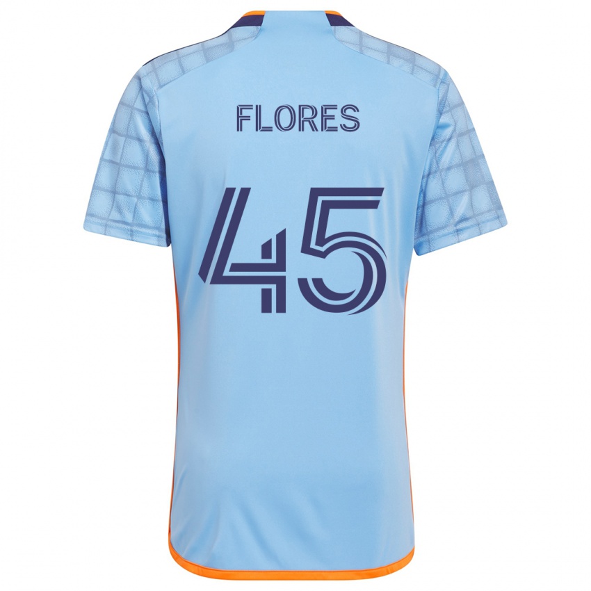 Kinderen Brian Flores #45 Blauw Oranje Thuisshirt Thuistenue 2024/25 T-Shirt