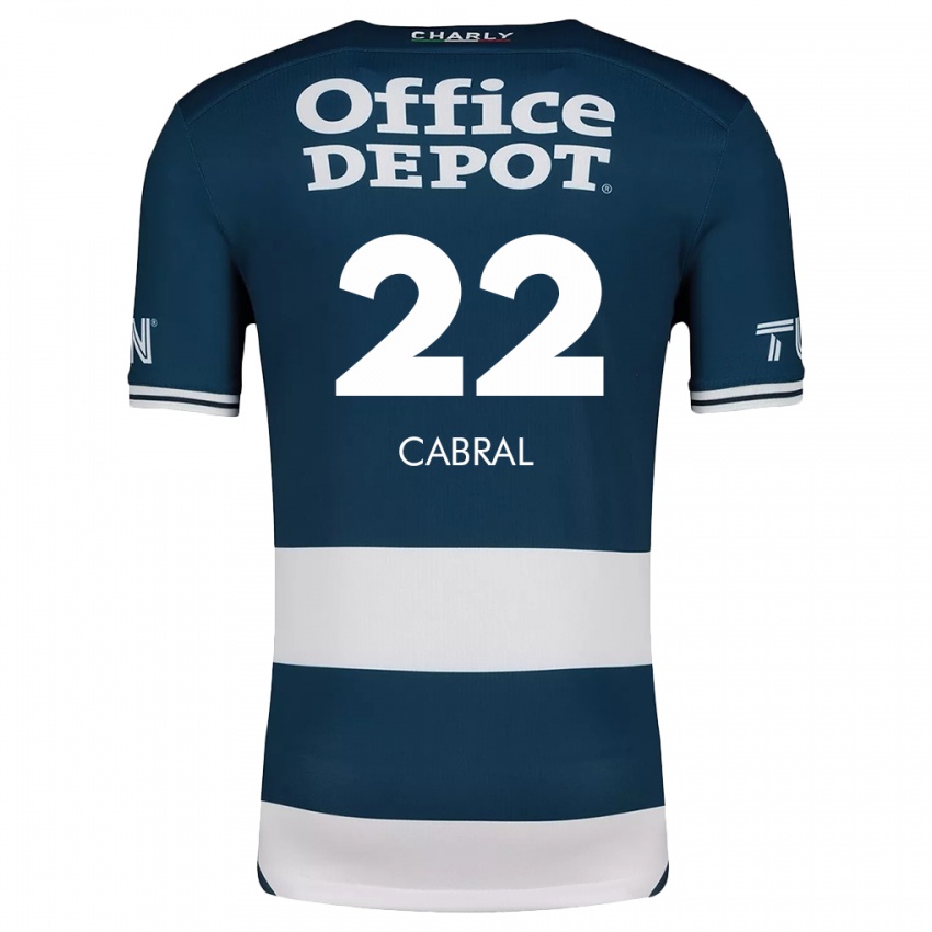 Kinderen Gustavo Cabral #22 Blauw Wit Thuisshirt Thuistenue 2024/25 T-Shirt