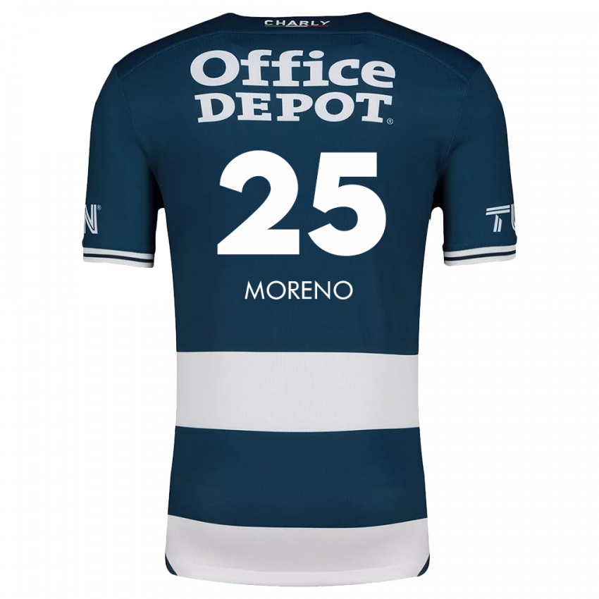 Kinderen Carlos Moreno #25 Blauw Wit Thuisshirt Thuistenue 2024/25 T-Shirt