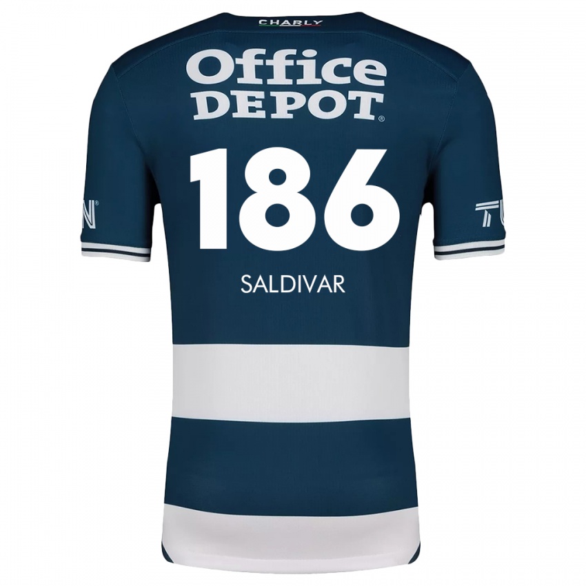 Kinderen José Saldívar #186 Blauw Wit Thuisshirt Thuistenue 2024/25 T-Shirt