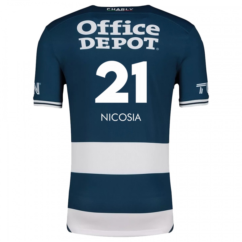 Kinderen Nina Nicosia #21 Blauw Wit Thuisshirt Thuistenue 2024/25 T-Shirt