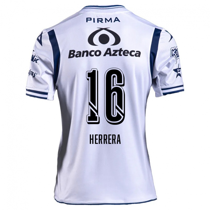 Kinderen Alberto Herrera #16 Wit Marineblauw Thuisshirt Thuistenue 2024/25 T-Shirt