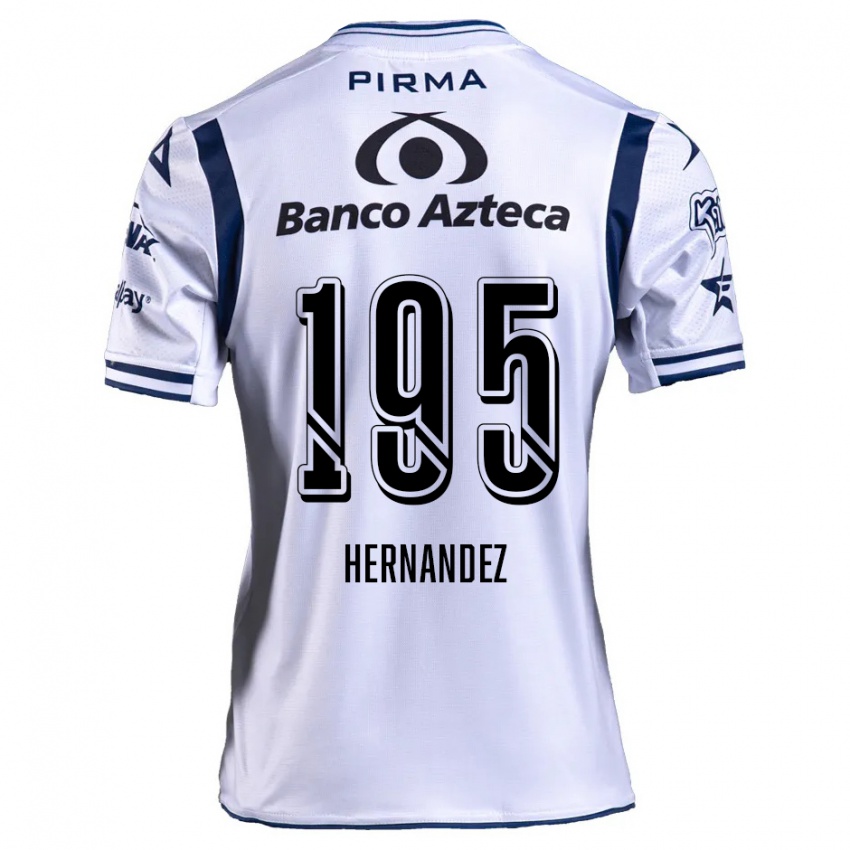 Kinderen Daniel Hernández #195 Wit Marineblauw Thuisshirt Thuistenue 2024/25 T-Shirt