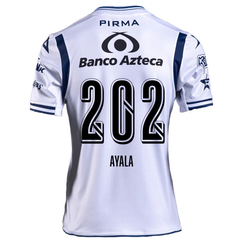 Kinderen Diego Ayala #202 Wit Marineblauw Thuisshirt Thuistenue 2024/25 T-Shirt