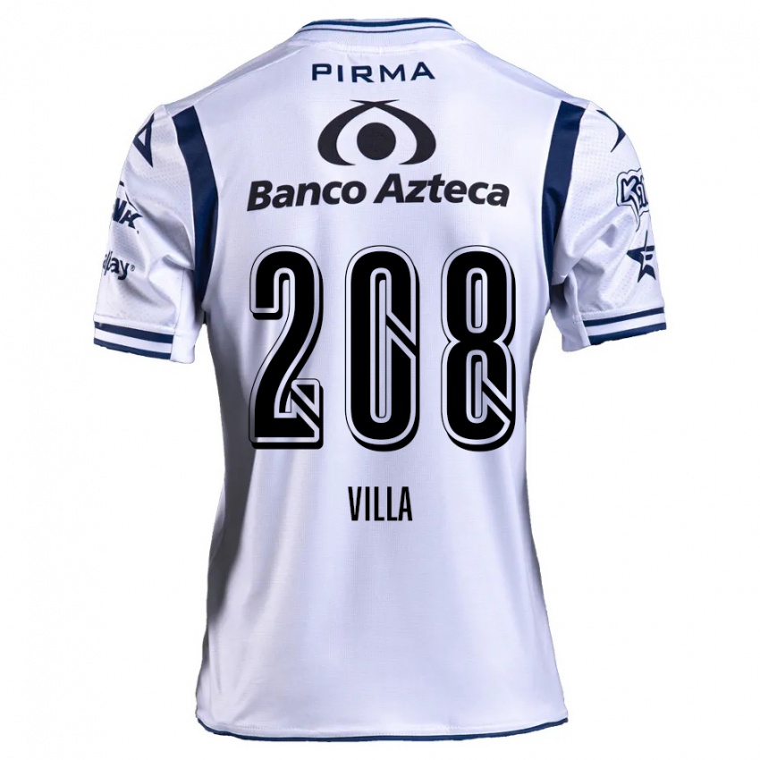 Kinderen Patrick Villa #208 Wit Marineblauw Thuisshirt Thuistenue 2024/25 T-Shirt