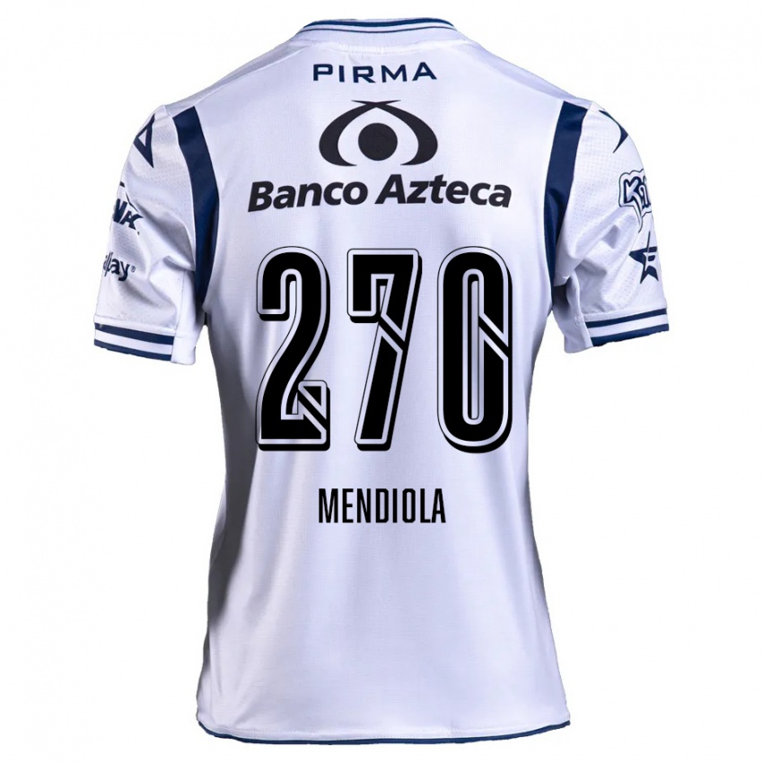 Kinderen Carlos Mendiola #270 Wit Marineblauw Thuisshirt Thuistenue 2024/25 T-Shirt