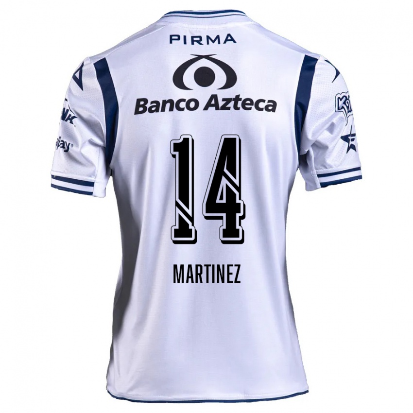 Kinderen Samantha Martínez #14 Wit Marineblauw Thuisshirt Thuistenue 2024/25 T-Shirt