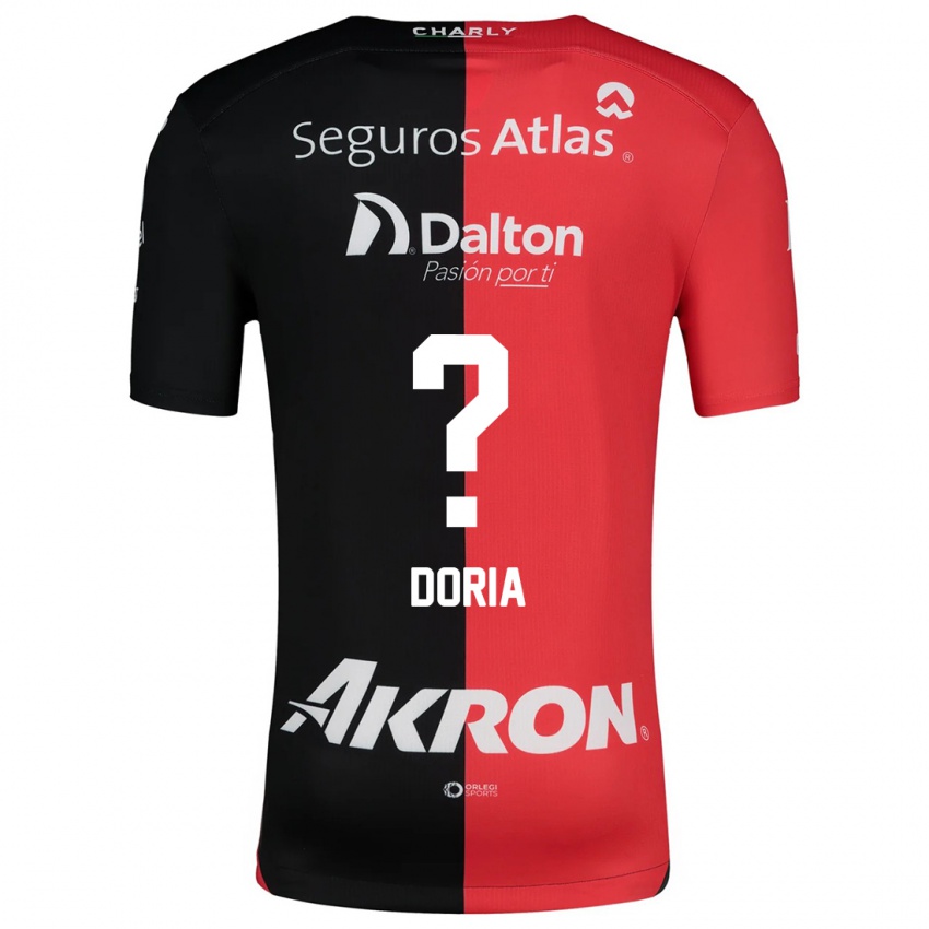 Kinderen Matheus Dória #0 Rood Zwart Thuisshirt Thuistenue 2024/25 T-Shirt