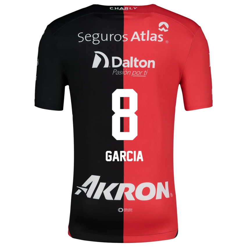 Kinderen Mateo García #8 Rood Zwart Thuisshirt Thuistenue 2024/25 T-Shirt