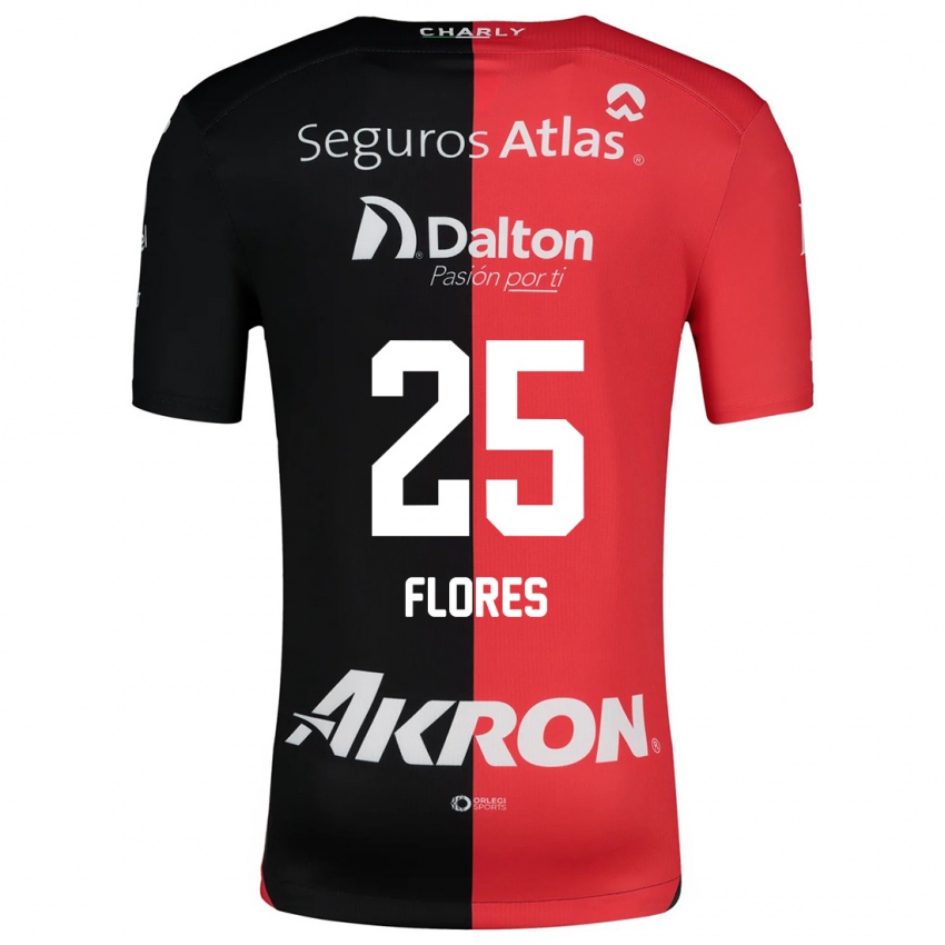 Kinderen Leonardo Flores #25 Rood Zwart Thuisshirt Thuistenue 2024/25 T-Shirt