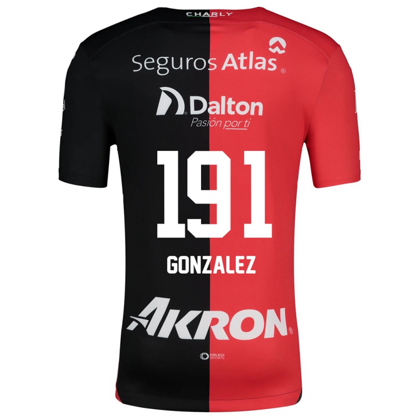 Kinderen Juan González #191 Rood Zwart Thuisshirt Thuistenue 2024/25 T-Shirt