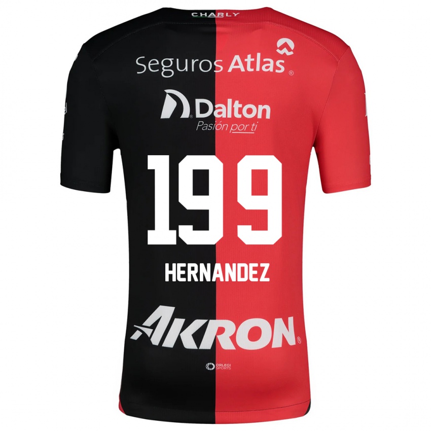 Kinderen Sergio Hernández #199 Rood Zwart Thuisshirt Thuistenue 2024/25 T-Shirt