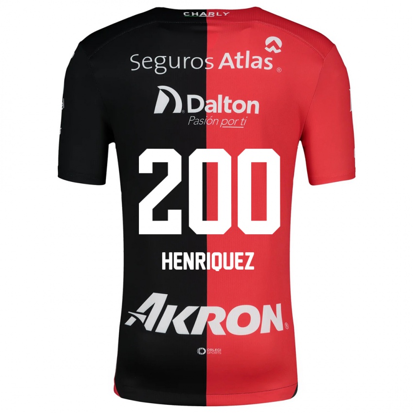 Kinderen Carlos Henríquez #200 Rood Zwart Thuisshirt Thuistenue 2024/25 T-Shirt