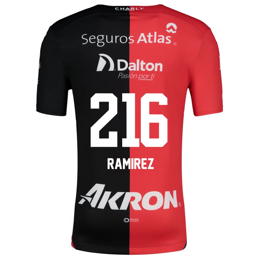 Kinderen Paulo Ramírez #216 Rood Zwart Thuisshirt Thuistenue 2024/25 T-Shirt