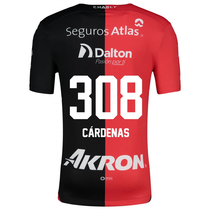 Kinderen Rodrigo Cárdenas #308 Rood Zwart Thuisshirt Thuistenue 2024/25 T-Shirt