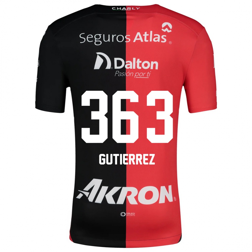 Kinderen Orlando Gutiérrez #363 Rood Zwart Thuisshirt Thuistenue 2024/25 T-Shirt