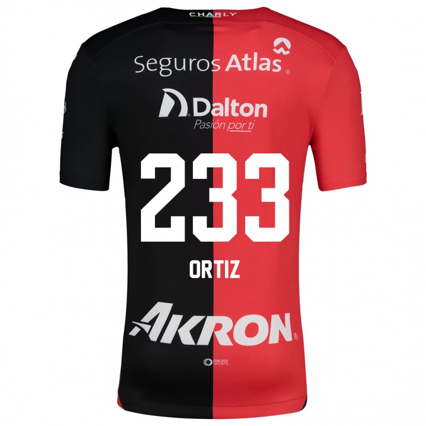 Kinderen Brandon Ortiz #233 Rood Zwart Thuisshirt Thuistenue 2024/25 T-Shirt