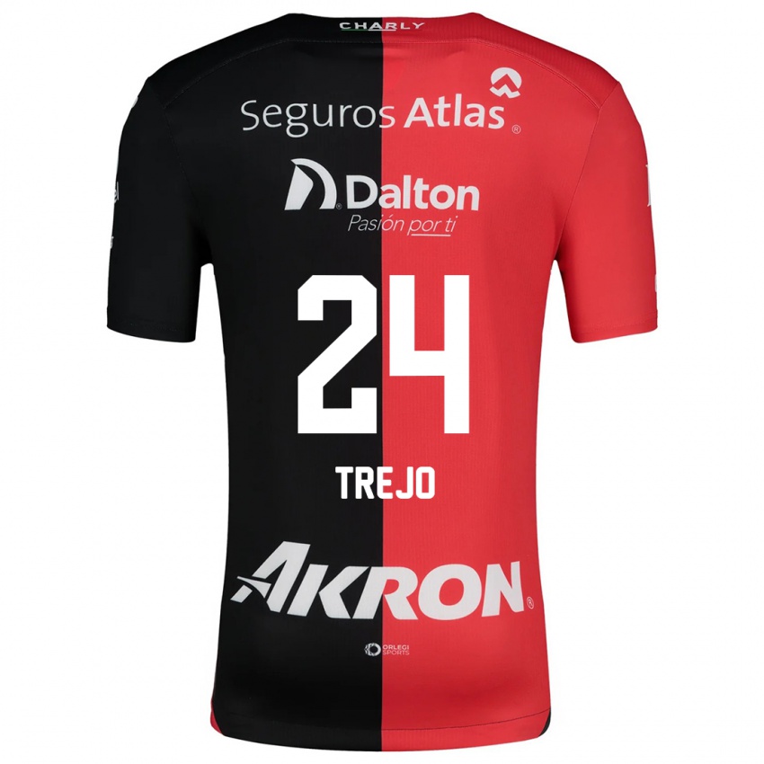 Kinderen Christopher Trejo #24 Rood Zwart Thuisshirt Thuistenue 2024/25 T-Shirt