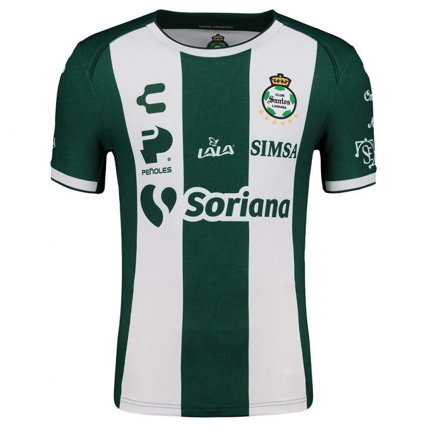 Kinderen Diego García #349 Groen Wit Thuisshirt Thuistenue 2024/25 T-Shirt