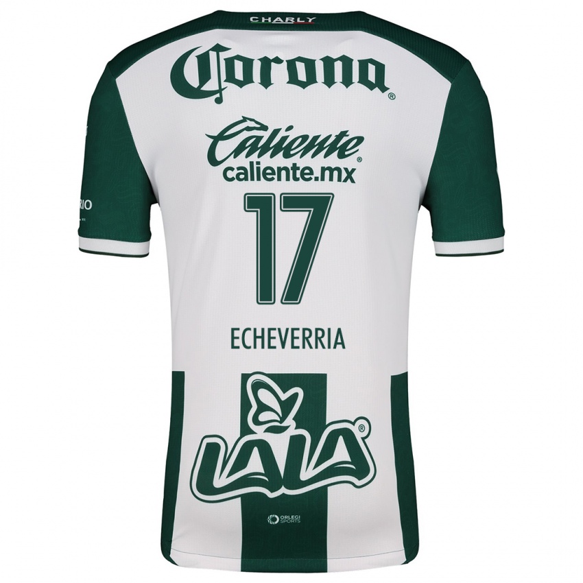 Kinderen Emmanuel Echeverría #17 Groen Wit Thuisshirt Thuistenue 2024/25 T-Shirt