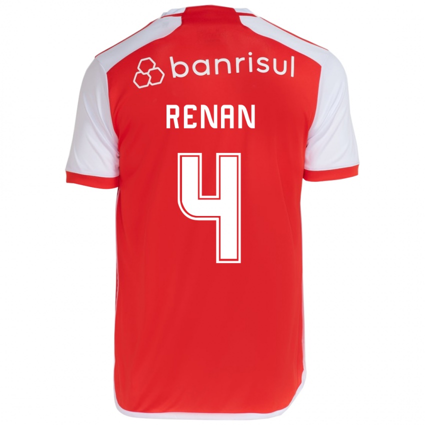 Kinderen Robert Renan #4 Rood Wit Thuisshirt Thuistenue 2024/25 T-Shirt