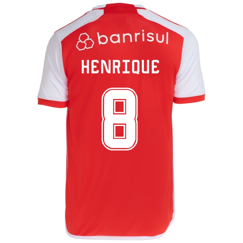 Kinderen Bruno Henrique #8 Rood Wit Thuisshirt Thuistenue 2024/25 T-Shirt