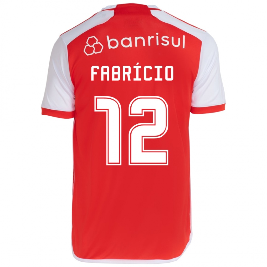 Kinderen Fabrício #12 Rood Wit Thuisshirt Thuistenue 2024/25 T-Shirt