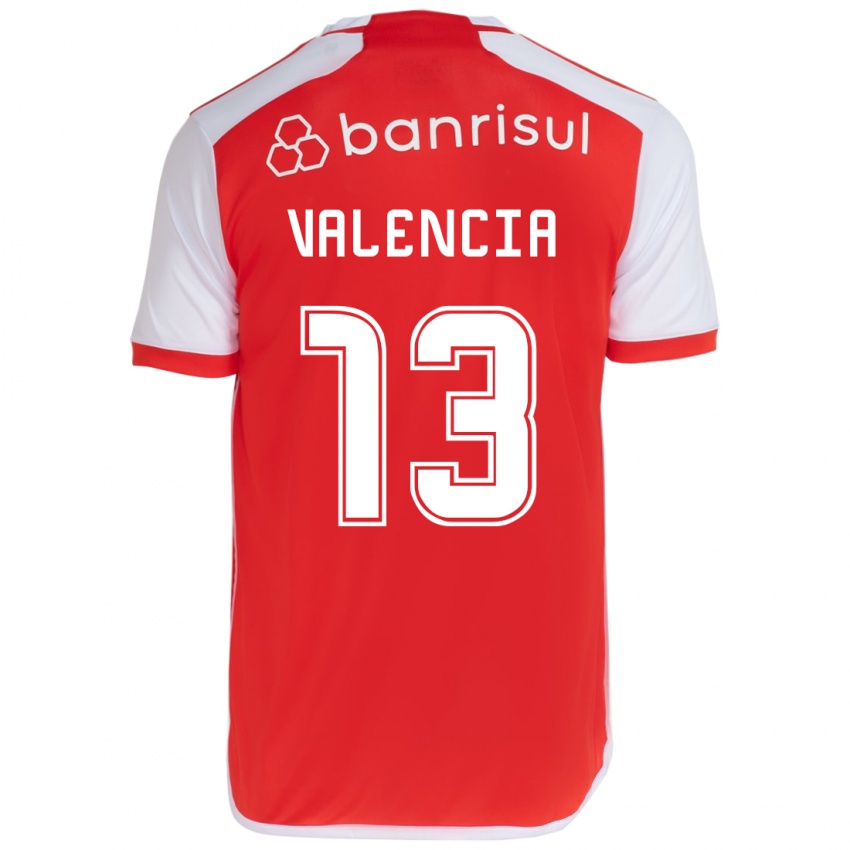 Kinderen Enner Valencia #13 Rood Wit Thuisshirt Thuistenue 2024/25 T-Shirt