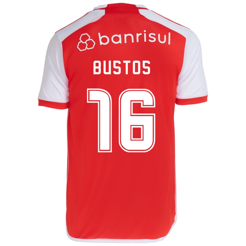 Kinderen Fabricio Bustos #16 Rood Wit Thuisshirt Thuistenue 2024/25 T-Shirt