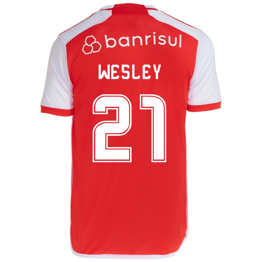 Kinderen Wesley #21 Rood Wit Thuisshirt Thuistenue 2024/25 T-Shirt