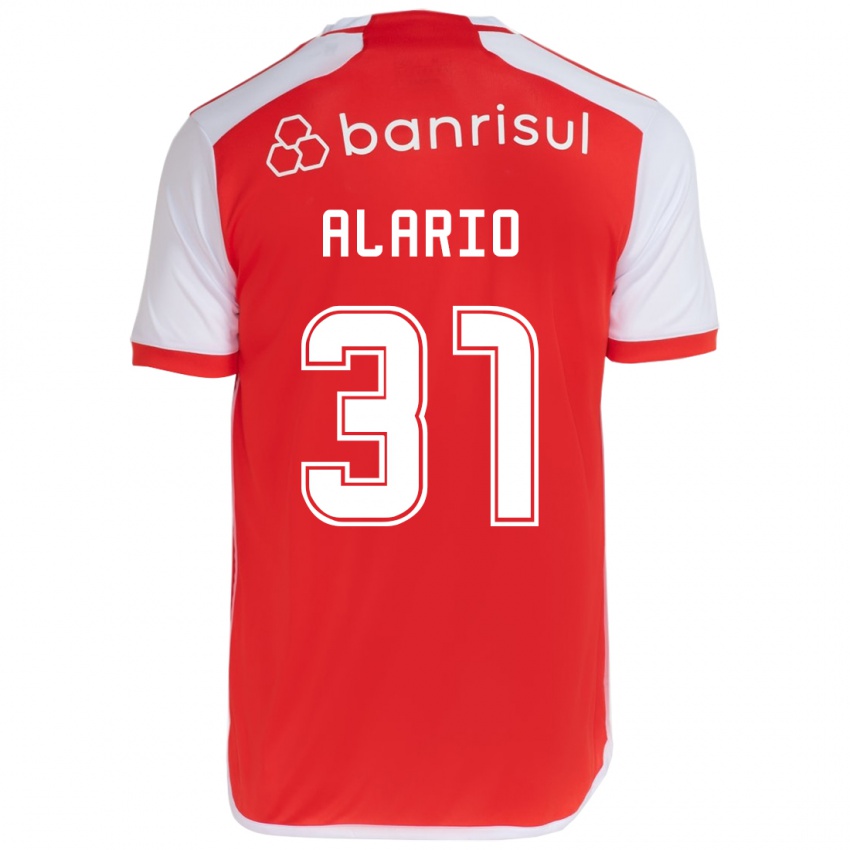 Kinderen Lucas Alario #31 Rood Wit Thuisshirt Thuistenue 2024/25 T-Shirt