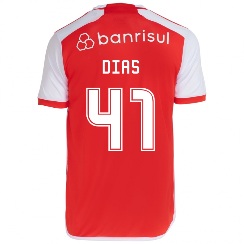 Kinderen Matheus Dias #41 Rood Wit Thuisshirt Thuistenue 2024/25 T-Shirt