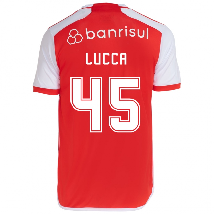 Kinderen Lucca #45 Rood Wit Thuisshirt Thuistenue 2024/25 T-Shirt