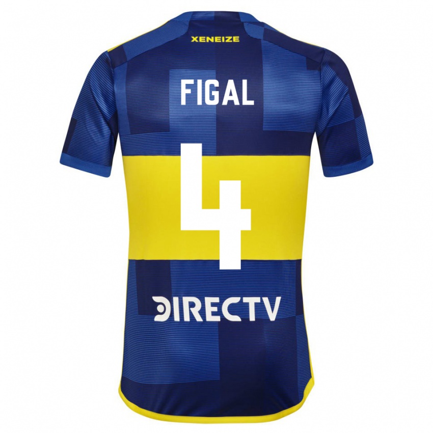 Kinderen Nicolas Figal #4 Blauw Geel Thuisshirt Thuistenue 2024/25 T-Shirt