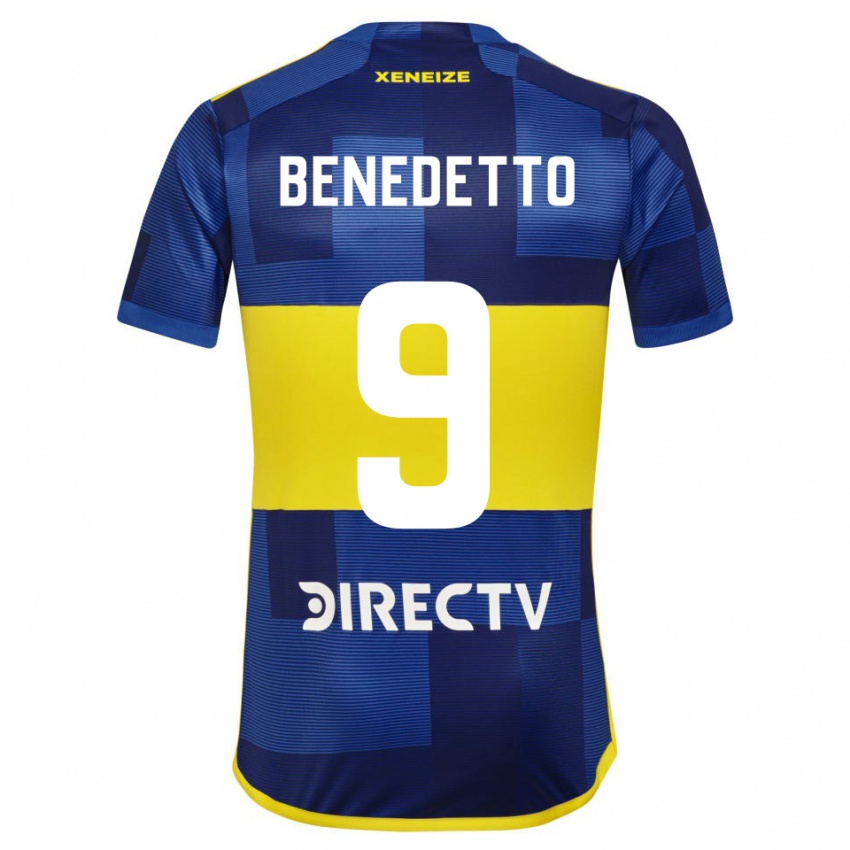 Kinderen Dario Benedetto #9 Blauw Geel Thuisshirt Thuistenue 2024/25 T-Shirt