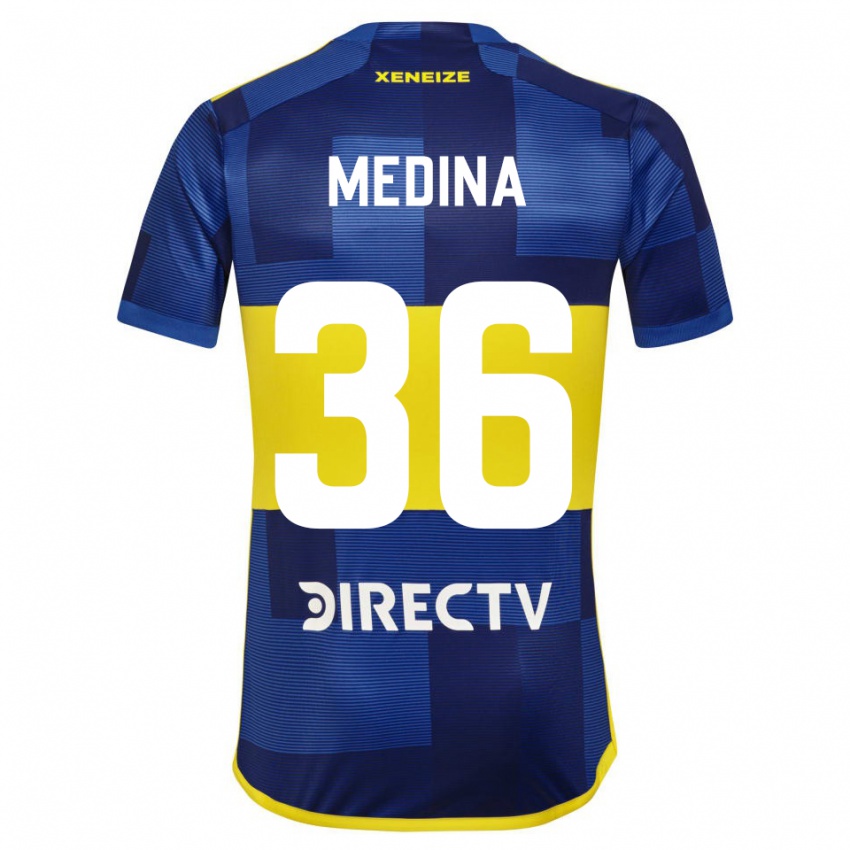 Kinderen Cristian Medina #36 Blauw Geel Thuisshirt Thuistenue 2024/25 T-Shirt