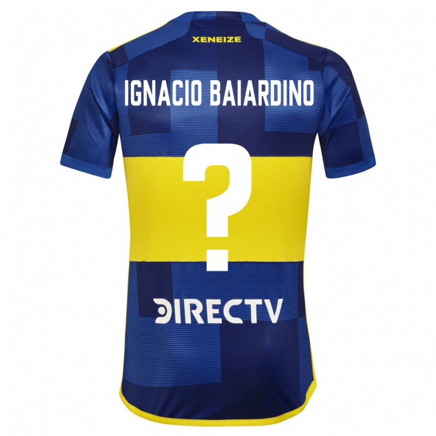 Kinderen Juan Ignacio Baiardino #0 Blauw Geel Thuisshirt Thuistenue 2024/25 T-Shirt