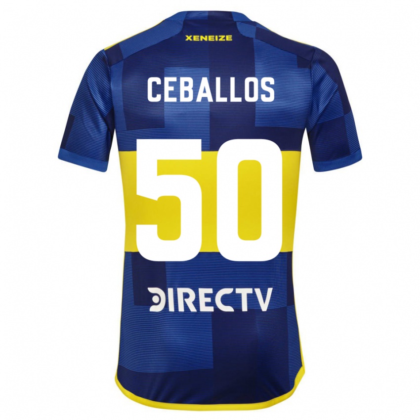 Kinderen Julián Ceballos #50 Blauw Geel Thuisshirt Thuistenue 2024/25 T-Shirt