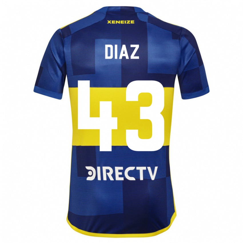 Kinderen Tomas Diaz #43 Blauw Geel Thuisshirt Thuistenue 2024/25 T-Shirt