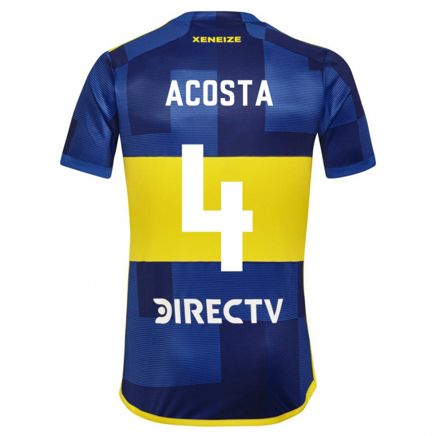 Kinderen Natan Acosta #4 Blauw Geel Thuisshirt Thuistenue 2024/25 T-Shirt